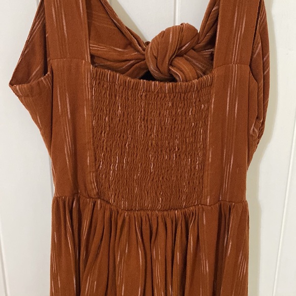 Free People Caldasi unlined midi dress in bronze - Picture 5 of 11